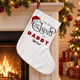 Personalized First Christmas as Daddy Stocking