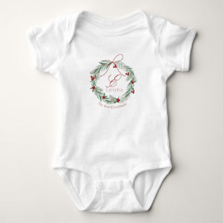 Personalized first Christmas Baby Bodysuit