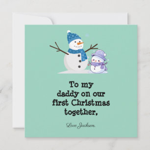 Personalized First Christmas Card for New Dad