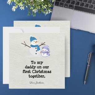 Personalized First Christmas Card for New Dad
