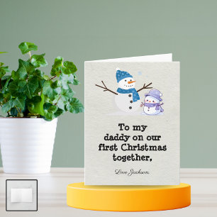 Personalized First Christmas Card for New Dad