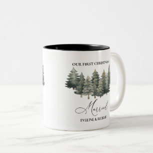 Personalized First Christmas Married Couple Mug