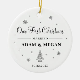 Personalized First Christmas Married Ornament