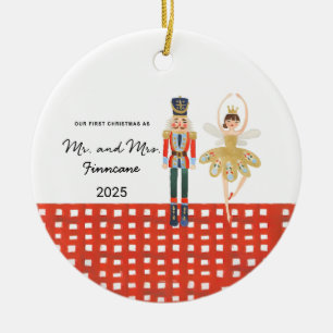 Personalized First Christmas Married Ornament Nutc