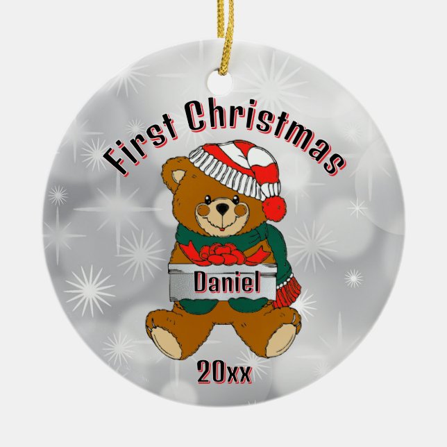 Personalized First Christmas Ornament (Front)