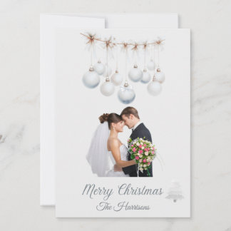 Personalized First Christmas Photo Christmas Card