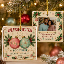 Personalized First Christmas Together 2026 Photo 