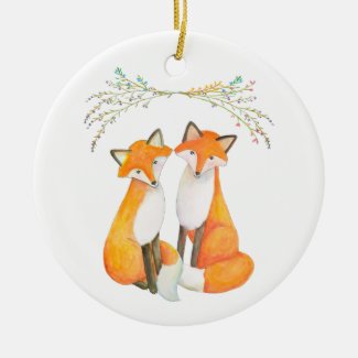Personalized First Christmas Together Fox Couple