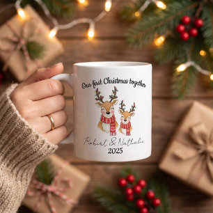 Personalized first Christmas together newlywed mug
