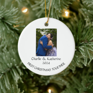 Personalized first christmas together ornament