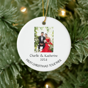 Personalized first christmas together ornament