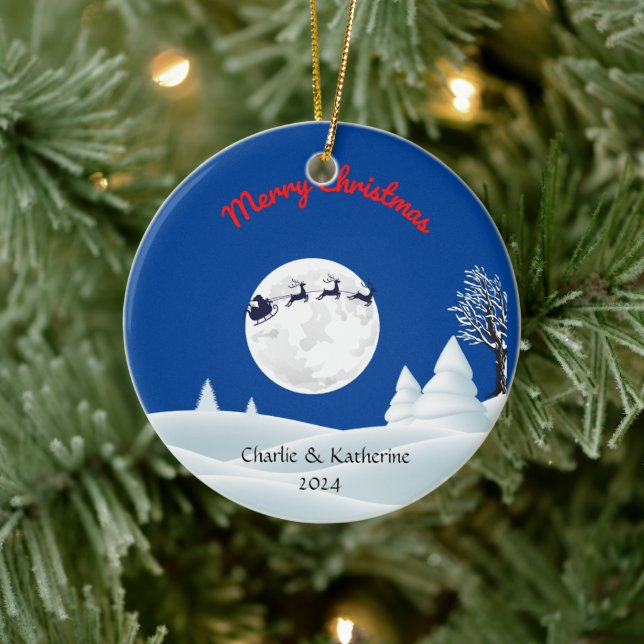 Personalized first christmas together ornament (Tree)