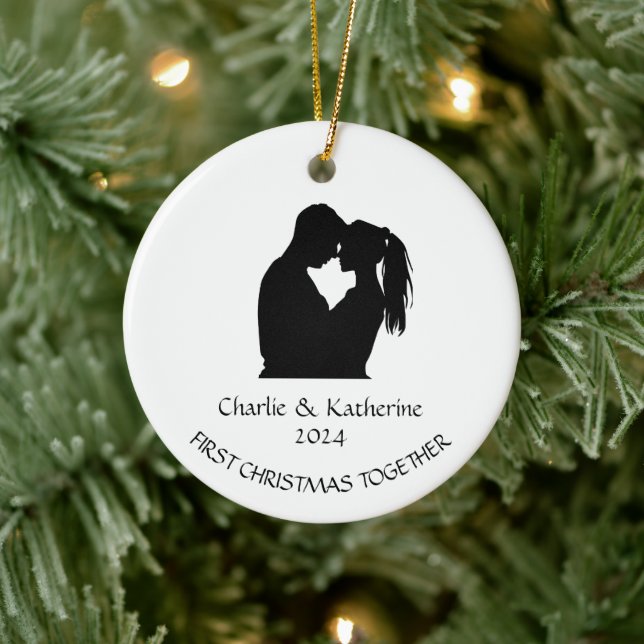 Personalized first christmas together ornament (Tree)