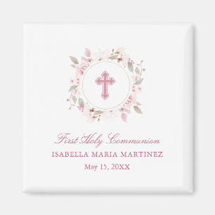 Personalized First Communion Cross Magnet Favour