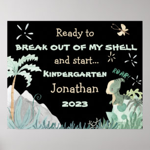 Personalized First Day of School 2023 Poster