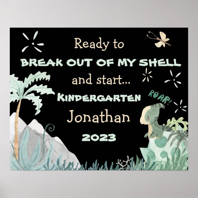 Personalized First Day of School 2023 Poster (Front)