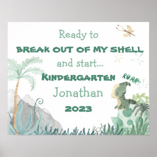 Personalized First Day of School 2023 Poster