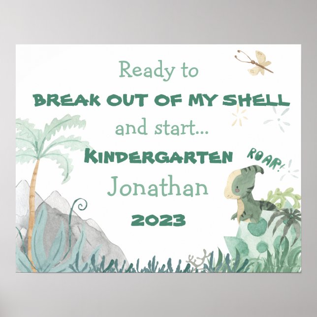 Personalized First Day of School 2023 Poster (Front)