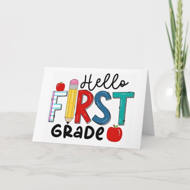 Personalized First Day of School Grade Card (Front)