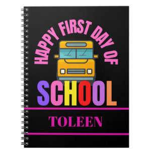 Personalized First Day Of School Notebook