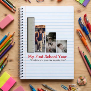 Personalized First Day of School Photo Collage Notebook