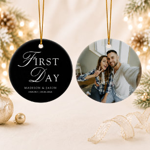Personalized First Day Photo Christmas Ornament 