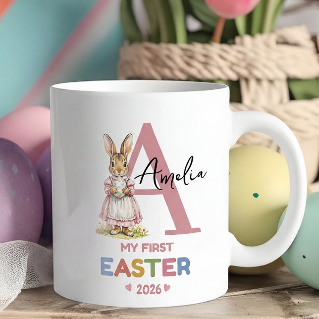 Personalized First Easter Girl Easter Rabbit  Coffee Mug (Creator Uploaded)
