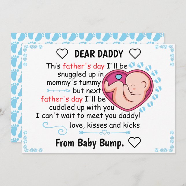Personalized First Fathers Day 2023 From Son Holiday Card (Front/Back)