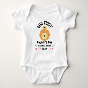 Personalized First Father's Day 2025, Custom Names Baby Bodysuit