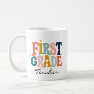 Personalized First Grade Teacher Gift Coffee Mug