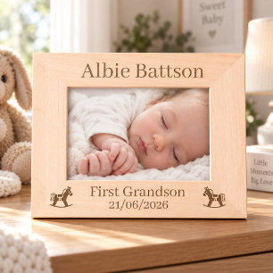Personalized First Grandson Picture Frame