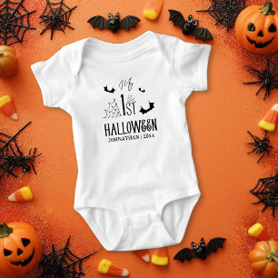 Personalized First Halloween Bats Baby Bodysuit