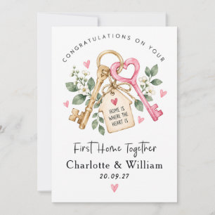 Personalized First Home Card New Home Together
