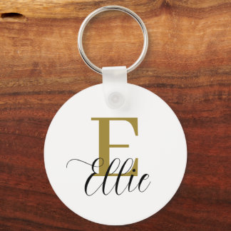 Personalized First Letter And Name Keepsake Keychain