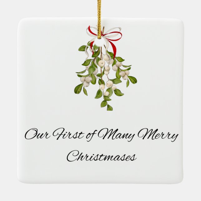 Personalized First Married Christmas Ornament (Back)