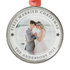 Personalized First Married Christmas Photo