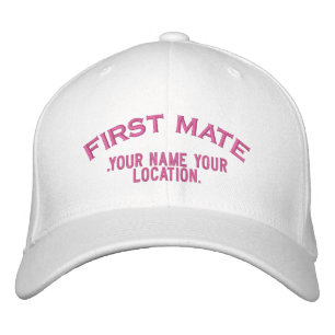 Personalized First Mate Nautical Style Hat