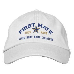 Personalized First Mate Star Ball Cap Embroidery