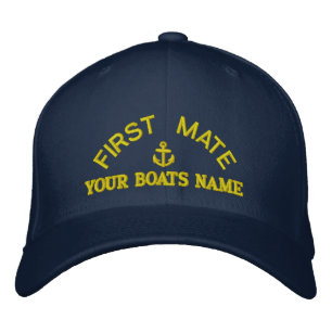Personalized first mate  yacht crew embroidered hat
