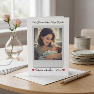 Personalized First Mother’s Day After Adoption  Holiday Card