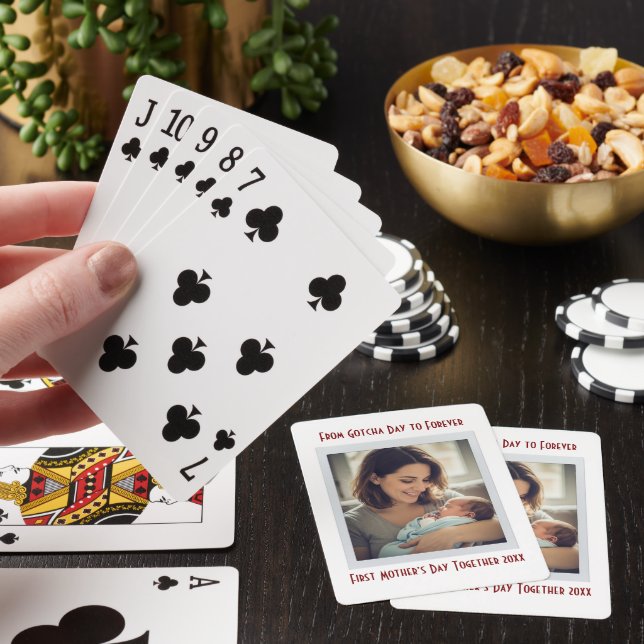 Personalized First Mother’s Day After Adoption  Playing Cards (In Situ)