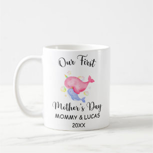 Personalized First Mothers Day 2021, Custom Names Coffee Mug