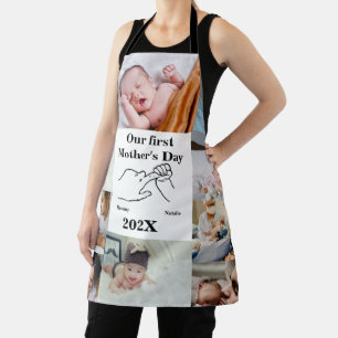 Personalized First Mother's day Photo Collage  Apron