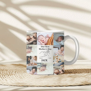 Personalized First Mother's day Photo Collage  Coffee Mug