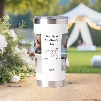 Personalized First Mother's day Photo Collage  Insulated Tumbler