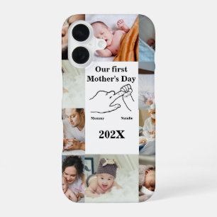 Personalized First Mother's day Photo Collage iPhone 16 Case
