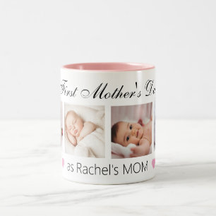 Personalized First Mother's Day Photo Two-Tone Coffee Mug
