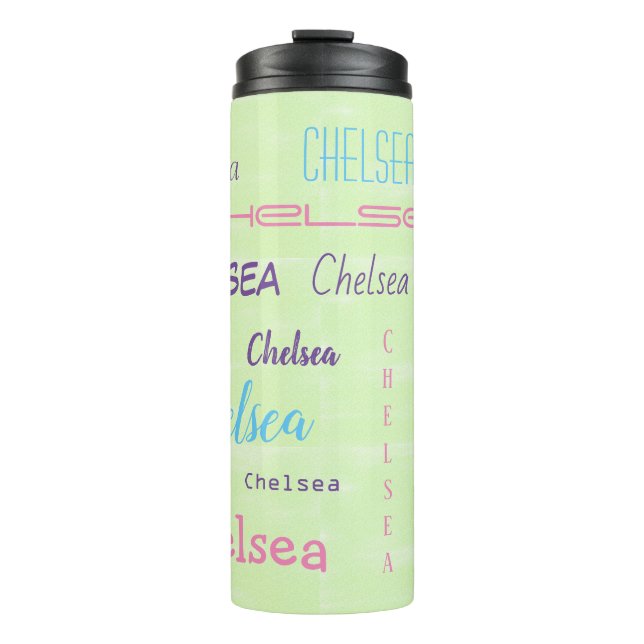 Personalized First Name Font Typeface Custom    Thermal Tumbler (Front)