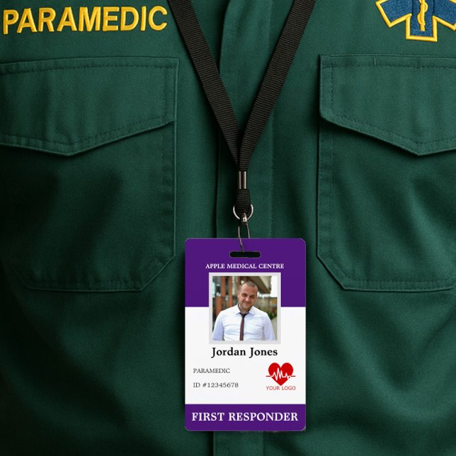 Personalized First Responder Photo ID Security Badge (Creator Uploaded)