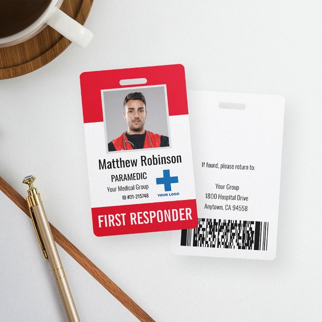 Personalized First Responder Photo ID Security Badge (Creator Uploaded)